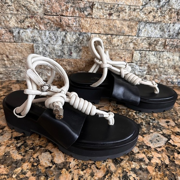 3.1 Phillip Lim Strappy Lugsole Sandal - Black & White - Picture 4 of 10